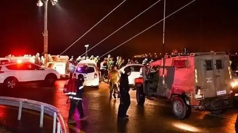 זירת הפיגוע ליד מחסום ג'למה, 4 בפברואר 2019