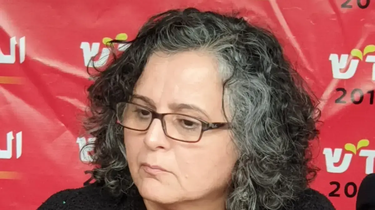 עאידה תומא סלימאן במסע"ת של חד"ש,חיפה, 7 בפברואר 2019 עאידה תומא סלימאן במסע"ת של חד"ש,חיפה, 7 בפברואר 2019