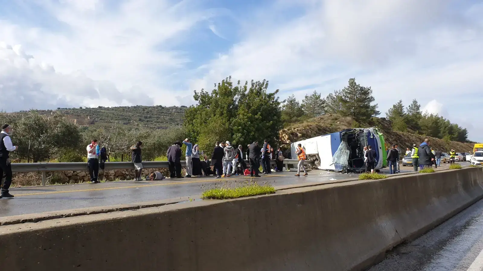 לכודים באוטובוס בצומת בית חורון, 10.2.2019 לכודים באוטובוס בצומת בית חורון, 10.2.2019