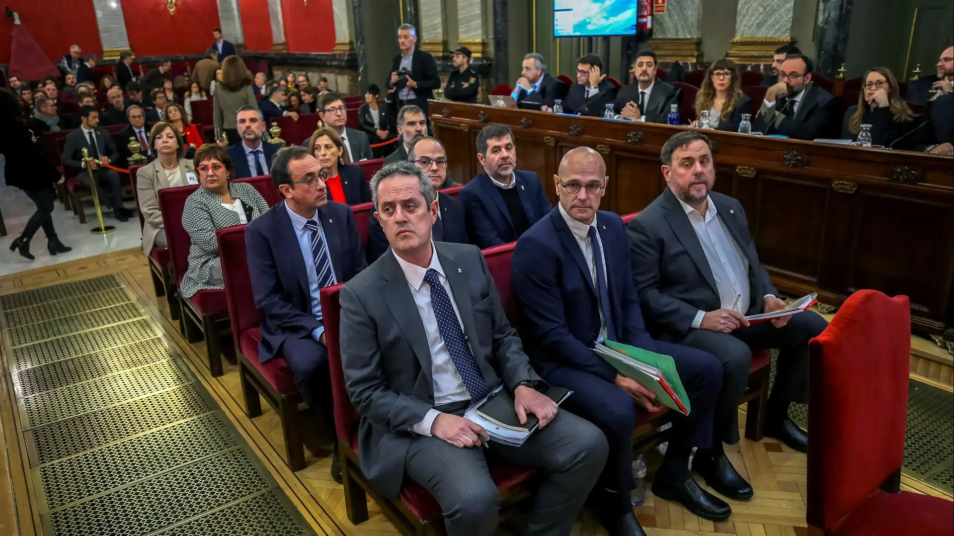 מנהיגי תנועת העצמאות של קטלוניה בפתח משפטם במדריד, ספרד, 12 בפברואר 2019 מנהיגי תנועת העצמאות של קטלוניה בפתח משפטם במדריד, ספרד, 12 בפברואר 2019