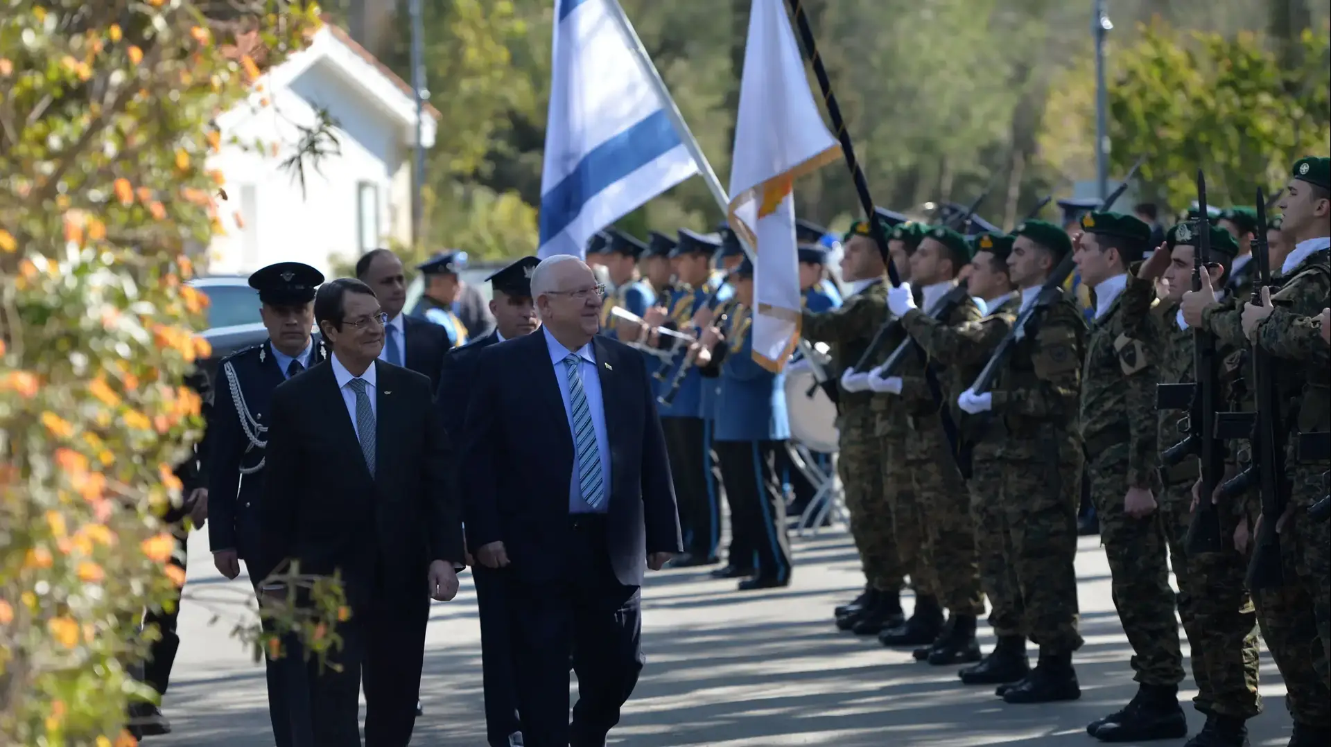 נשיא המדינה פתח את ביקורו הממלכתי בקפריסין בטקס רשמי ופגישה מדינית. יום שלישי, ז' אדר א', 12 בפבואר 2019 נשיא המדינה פתח את ביקורו הממלכתי בקפריסין בטקס רשמי ופגישה מדינית. יום שלישי, ז' אדר א', 12 בפבואר 2019