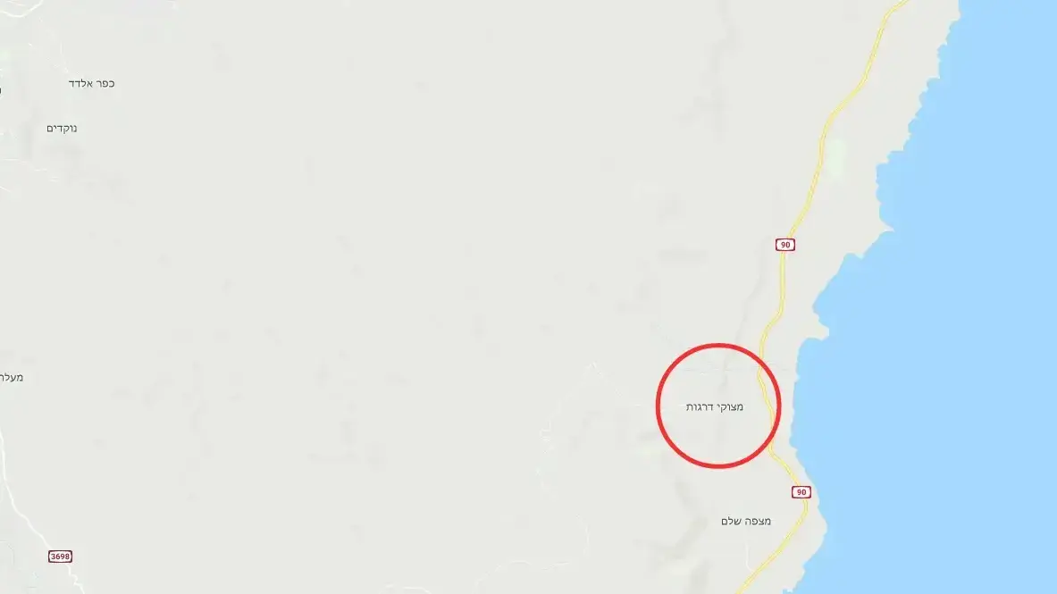 מפת האיזור בו הלכו לאיבוד אב וחמישה ילדים , 13 בפברואר 2019 מפת האיזור בו הלכו לאיבוד אב וחמישה ילדים , 13 בפברואר 2019