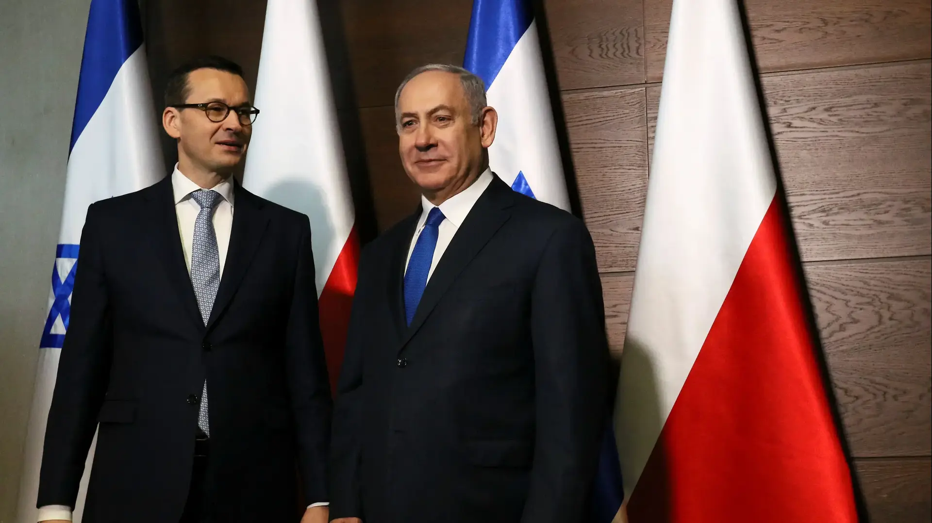 ראש ממשלת פולין ובנימין נתניהו בוורשה פולין 14 בפברואר 2019