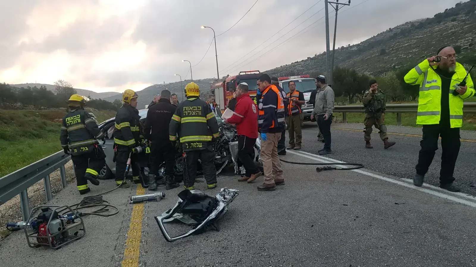 תאונת דרכים בשומרון ליד עלי 19 בפברואר 2019 תאונת דרכים בשומרון ליד עלי 19 בפברואר 2019