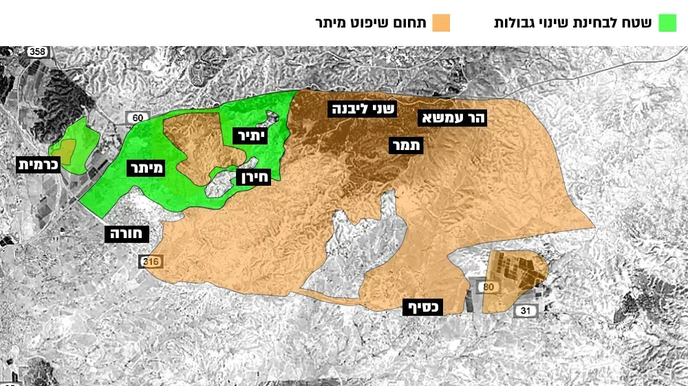 מפה לכתבה של יניר ומאיה, חורה, תמר, הר עמשא, שני ליבנה, חירן, יתיר, מיתר, כרמית מפה לכתבה של יניר ומאיה, חורה, תמר, הר עמשא, שני ליבנה, חירן, יתיר, מיתר, כרמית