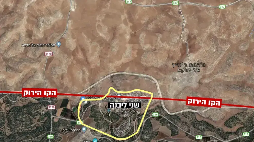 מפה לכתבה של יניר ומאיה,  שני ליבנה, 