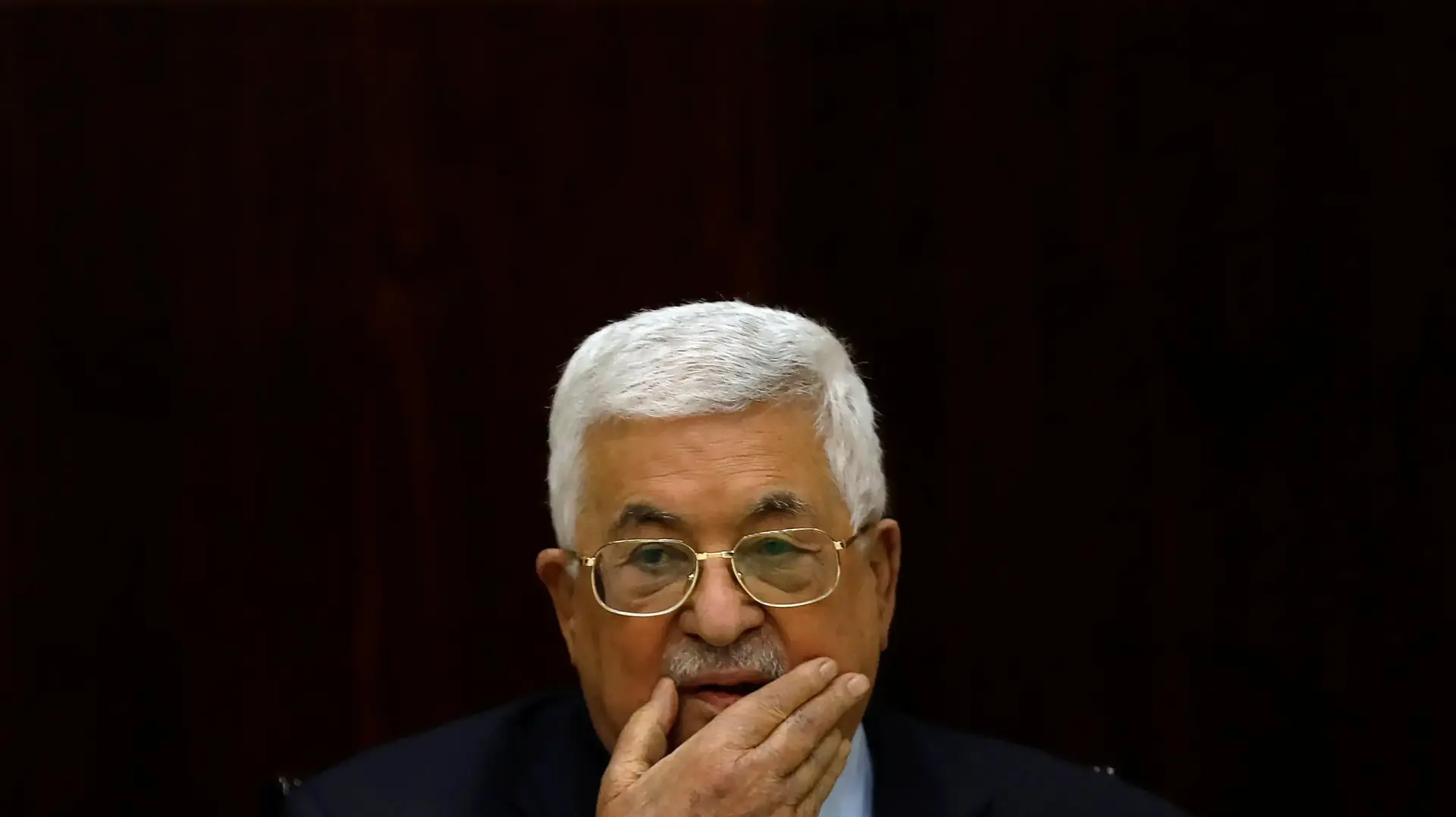 נשיא הרשות הפלסטינית, אבו מאזן במהלך מפגש מנהיגים ברמאללה 20 בפברואר 2019
נשיא הרשות הפלסטינית, אבו מאזן במהלך מפגש מנהיגים ברמאללה 20 בפברואר 2019