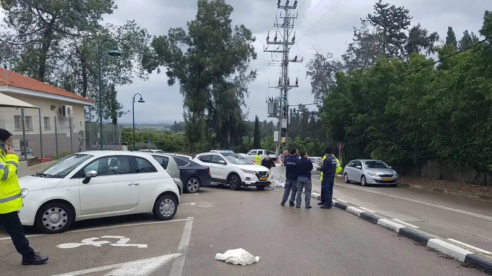 זירת התאונה בה נקבע מותו של הילד שנדרס בשומרון זירת התאונה בה נקבע מותו של הילד שנדרס בשומרון