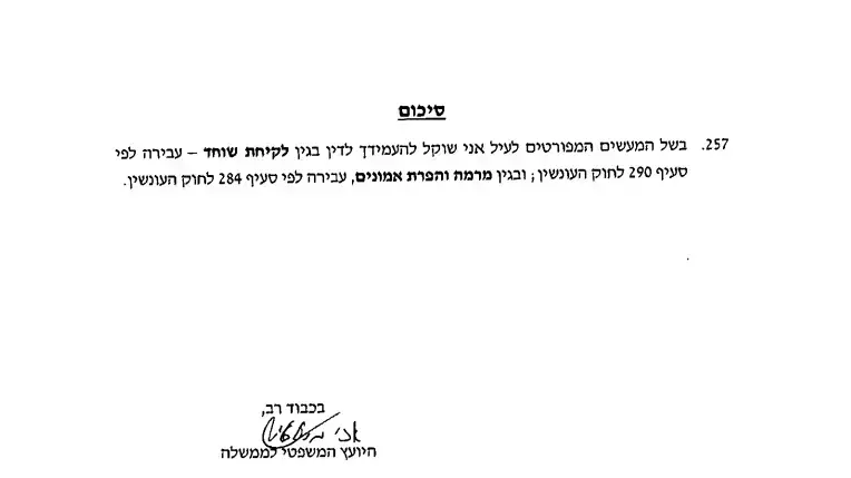 סיכום- לקיחת שוחד- מרמה והפרת אמונים סיכום- לקיחת שוחד- מרמה והפרת אמונים