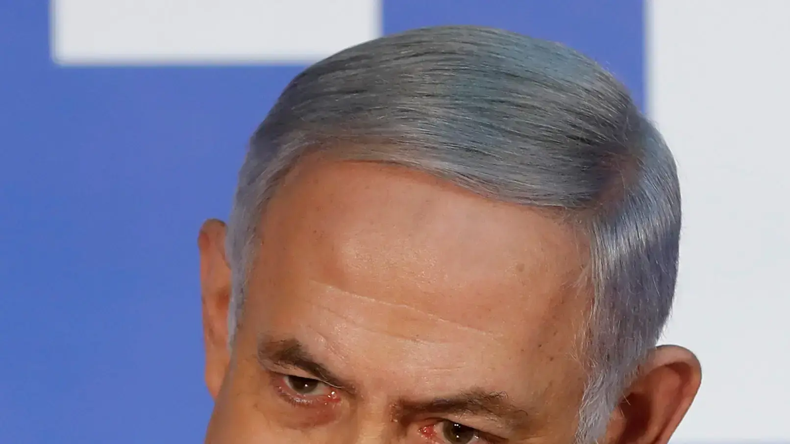 ראש הממשלה בנימין נתניהו בתגובה אחרי הודעה על כתב אישום נגדו, 28 בפברואר 2019 ראש הממשלה בנימין נתניהו בתגובה אחרי הודעה על כתב אישום נגדו, 28 בפברואר 2019