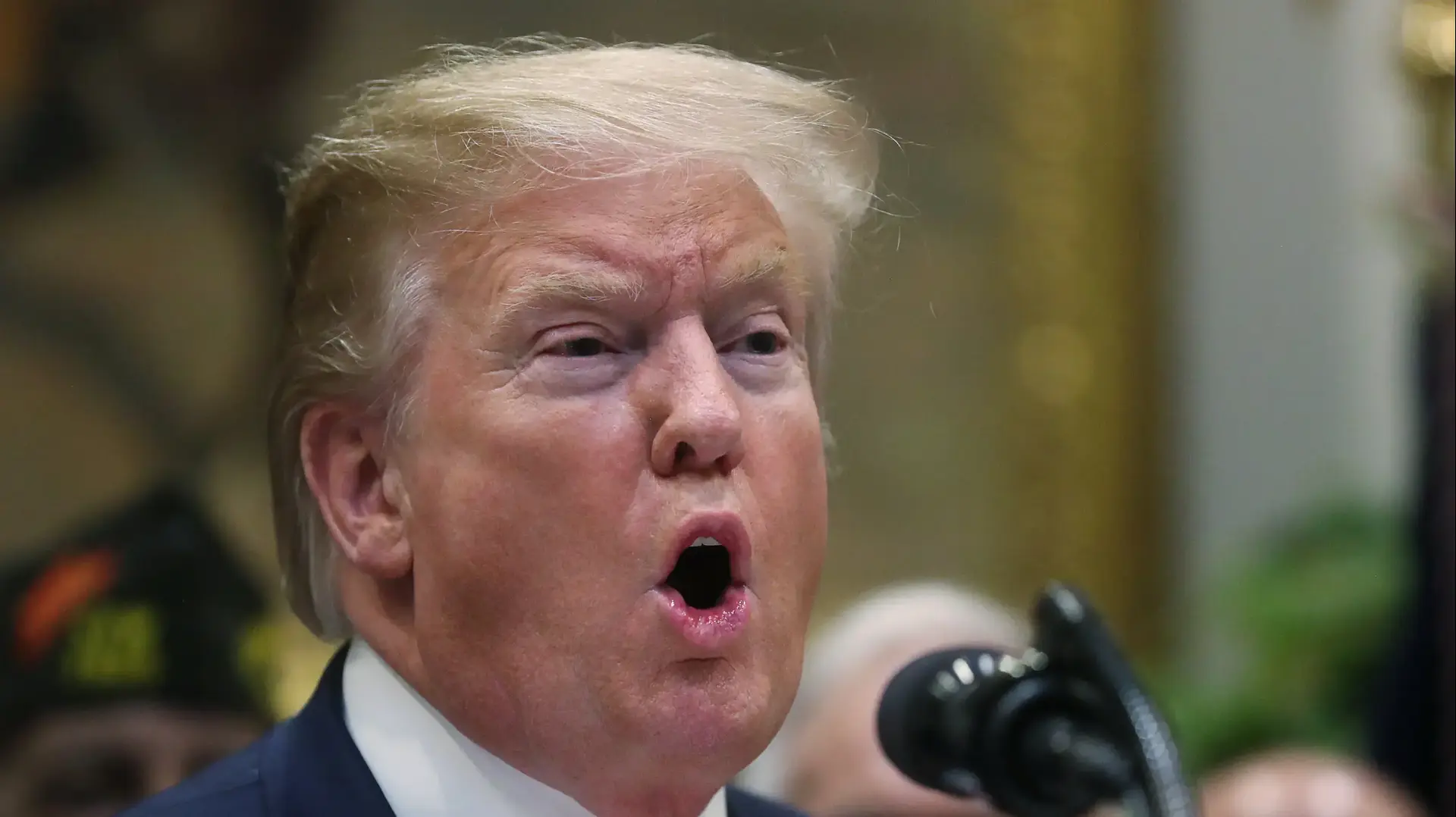 נשיא ארה"ב, דונלד טראמפ, במהלך נאום בבית הלבן הלבן בוושינגטון, ארה"ב 5 במרץ 2019
נשיא ארה"ב, דונלד טראמפ, במהלך נאום בבית הלבן הלבן בוושינגטון, ארה"ב 5 במרץ 2019
