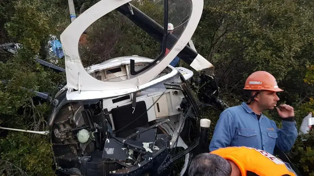 זירת התרסקות מסוק של חברת חשמל שביצע עבודות על קו מתח בין הישוב מירון להר מירון התרסק על צלע ההר 11 במרץ 2019 זירת התרסקות מסוק של חברת חשמל שביצע עבודות על קו מתח בין הישוב מירון להר מירון התרסק על צלע ההר 11 במרץ 2019