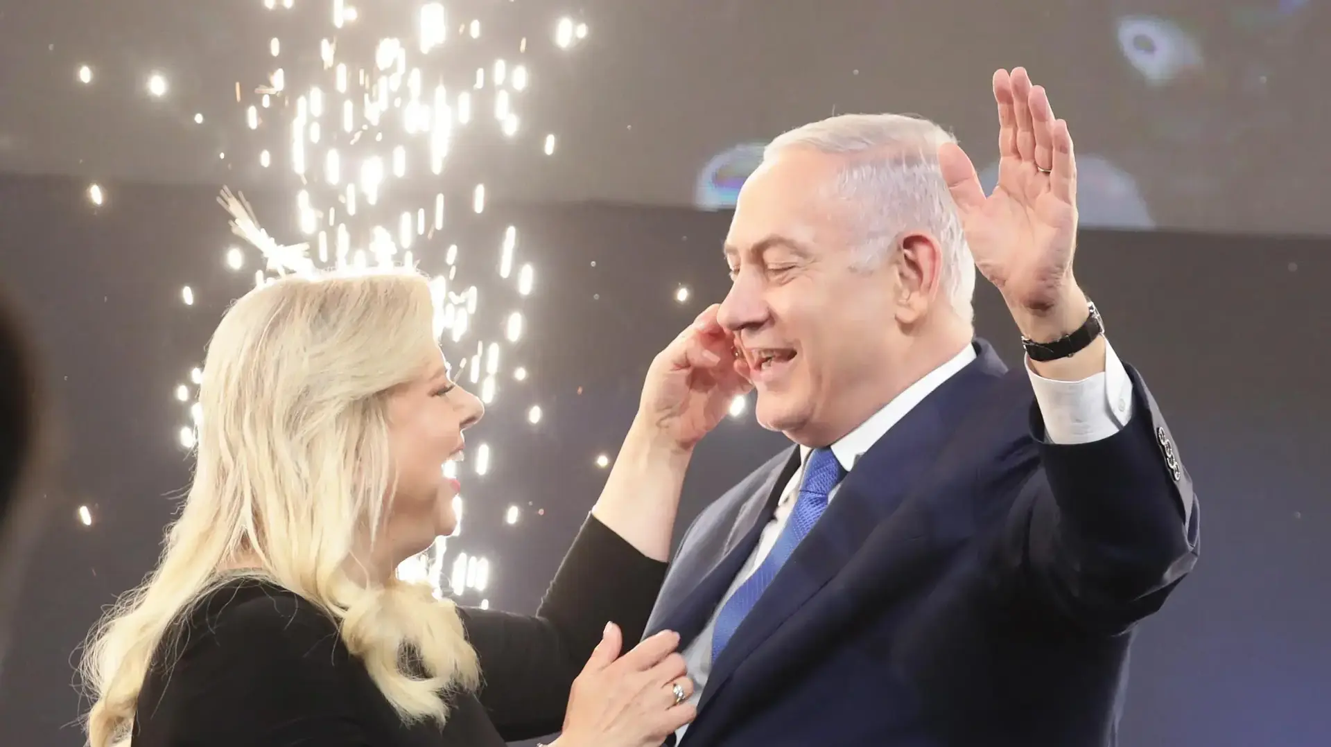 ראש הממשלה, בנימין נתניהו, במהלך נאומו במטה הליכוד, היכל שלמה, ת"א 9 באפריל 2019 ראש הממשלה, בנימין נתניהו, במהלך נאומו במטה הליכוד, היכל שלמה, ת"א 9 באפריל 2019