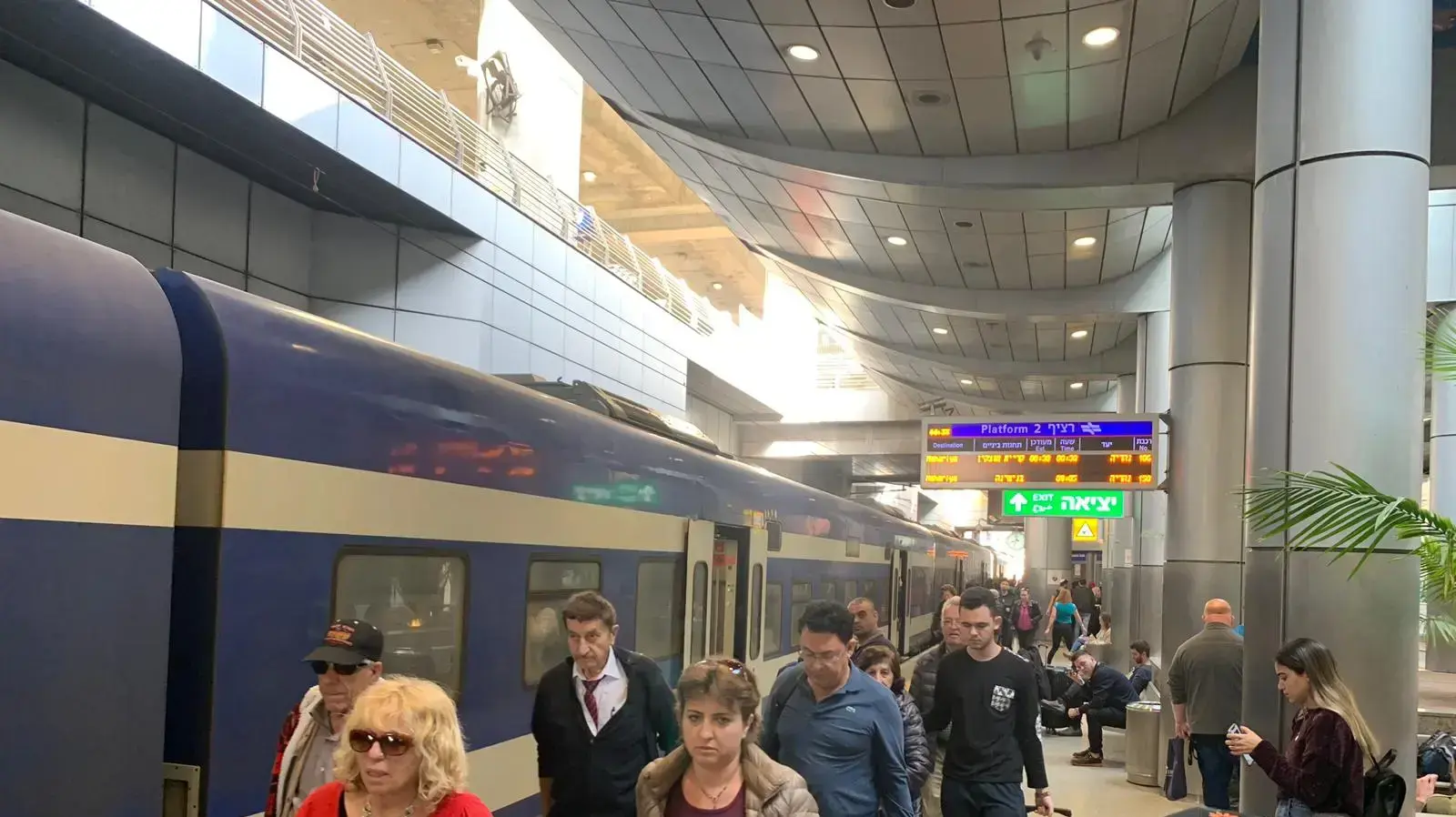 תחנת הרכבת בין נתב"ג למודיעין , אפריל 2019 תחנת הרכבת בין נתב"ג למודיעין , אפריל 2019