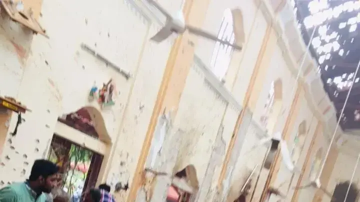 הריסות בכנסיה בעיר בטיקלואה, סרי לנקה, 21 באפריל 2019 הריסות בכנסיה בעיר בטיקלואה, סרי לנקה, 21 באפריל 2019