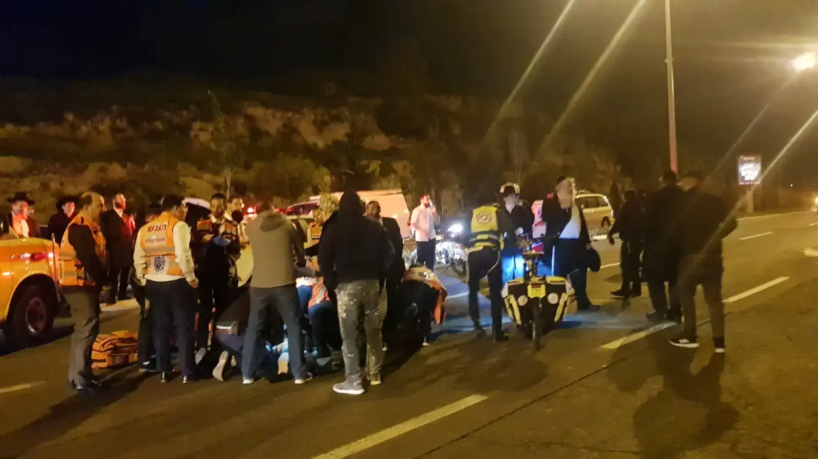 זירת תאונת הדרכים ברחוב גולדה מאיר, ירושלים 21 באפריל 2019 זירת תאונת הדרכים ברחוב גולדה מאיר, ירושלים 21 באפריל 2019