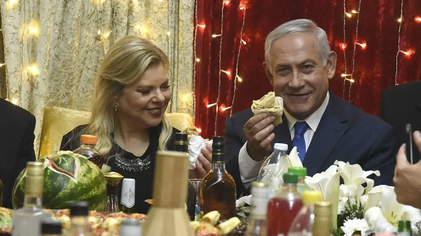 בנימין ושרה נתניהו במימונה 27 באפריל 2019 בנימין ושרה נתניהו במימונה 27 באפריל 2019
