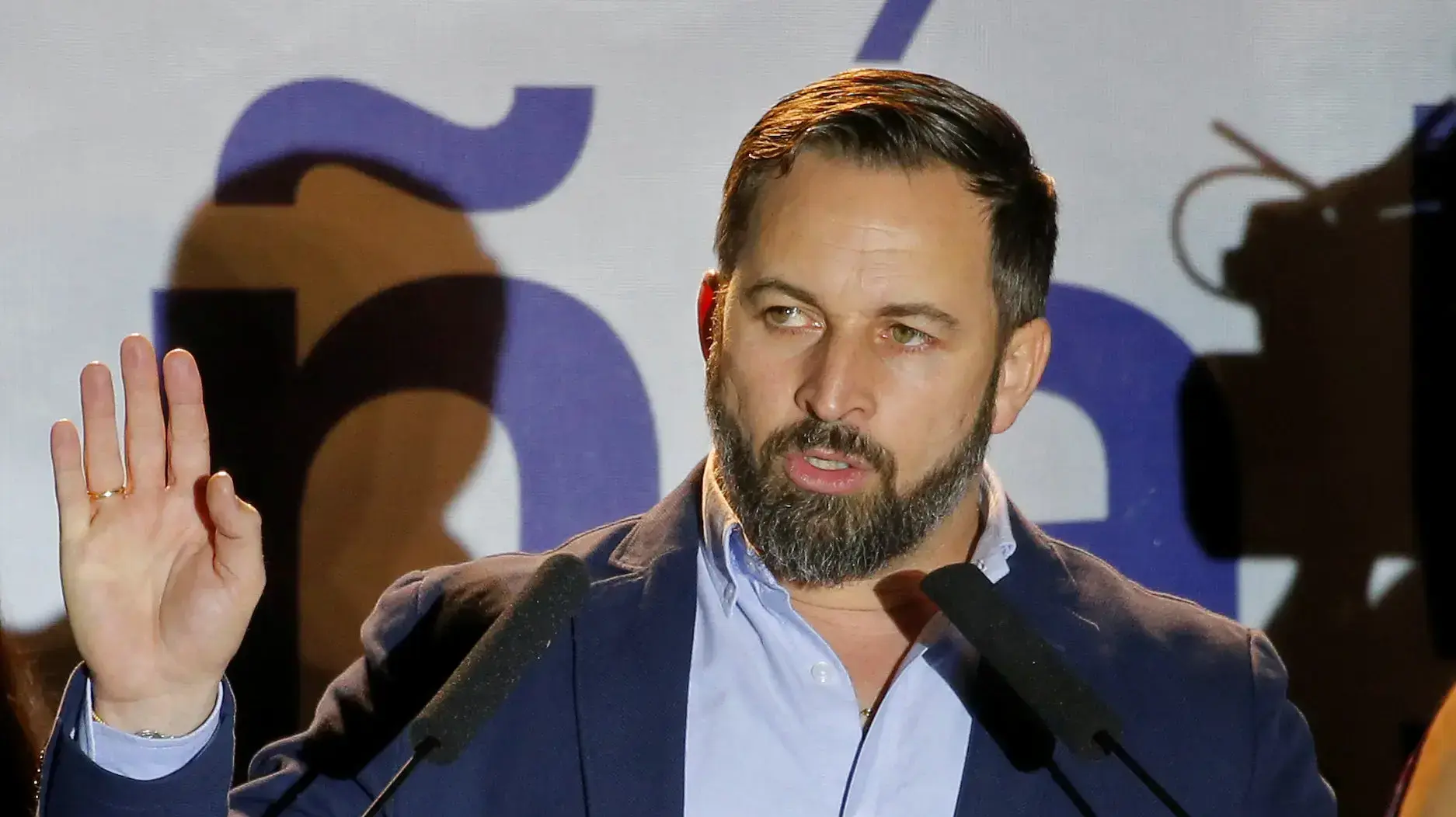מועמד מפלגת הימין הקיצוני ווקס בספרד סנטיאגו אבסקל אחרי תוצאות הבחירות ב-28 באפריל 2019 מועמד מפלגת הימין הקיצוני ווקס בספרד סנטיאגו אבסקל אחרי תוצאות הבחירות ב-28 באפריל 2019