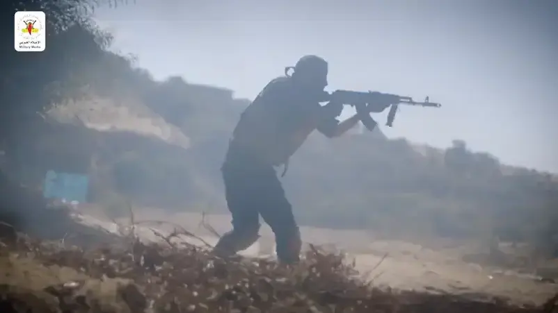 פעיל הג'יהאד האיסלאמי במהלך פעילות מבצעית מתוך סרטון שהארגון פרסם פעיל הג'יהאד האיסלאמי במהלך פעילות מבצעית מתוך סרטון שהארגון פרסם