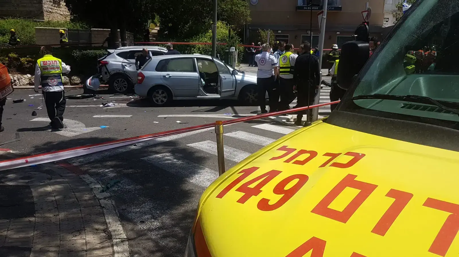 זירת פיצוץ רכב בחיפה, 3 במאי 2019 זירת פיצוץ רכב בחיפה, 3 במאי 2019