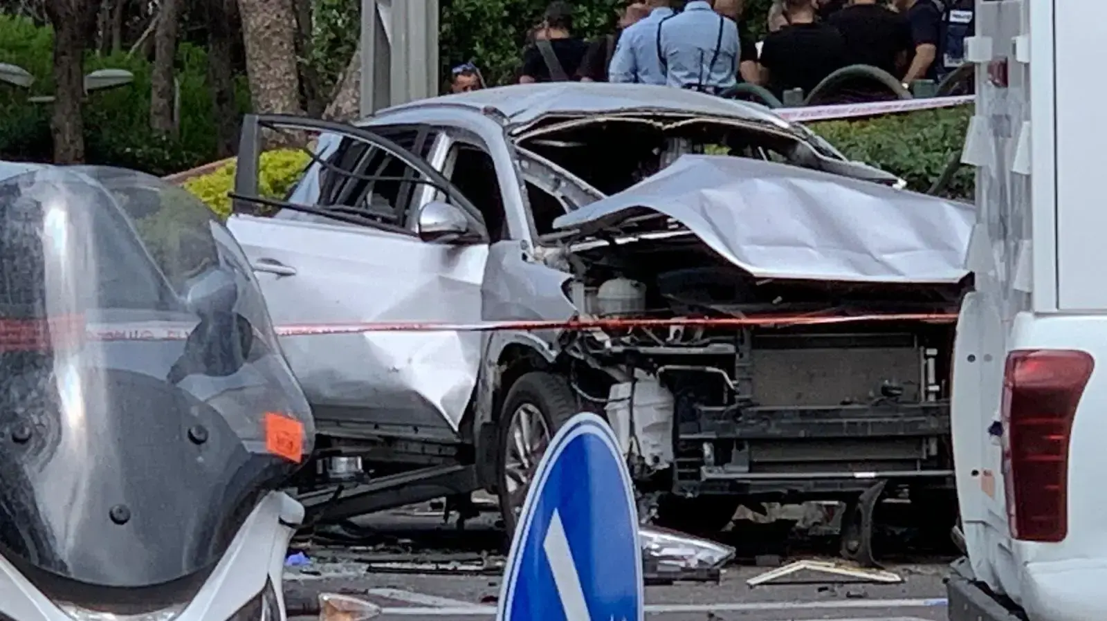 זירת פיצוץ רכב בחיפה, 3 במאי 2019 זירת פיצוץ רכב בחיפה, 3 במאי 2019