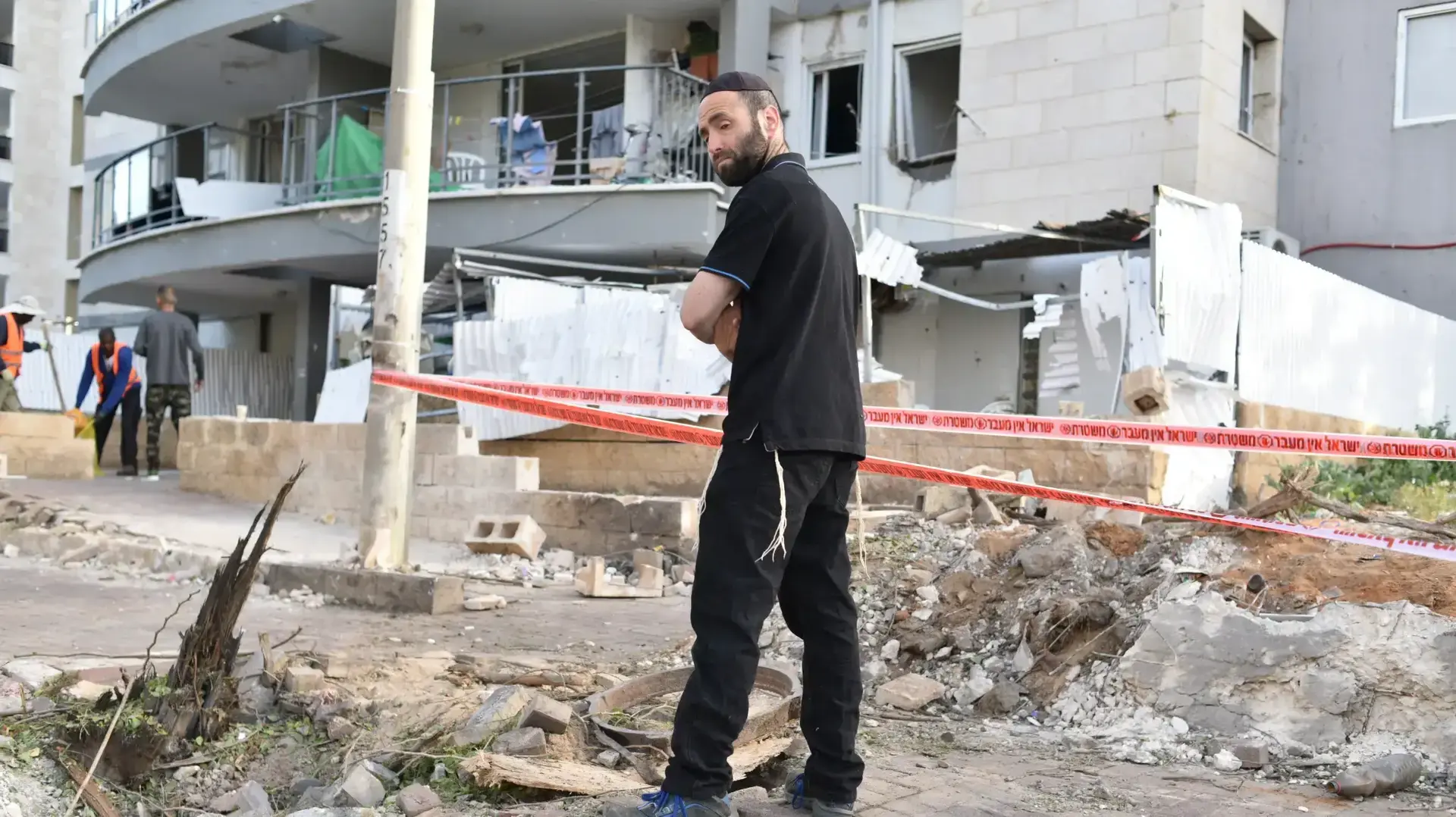 הזירה באשדוד שבה נהרג פנחס מנחם פשוזמן, 6 במאי 2019 הזירה באשדוד שבה נהרג פנחס מנחם פשוזמן, 6 במאי 2019