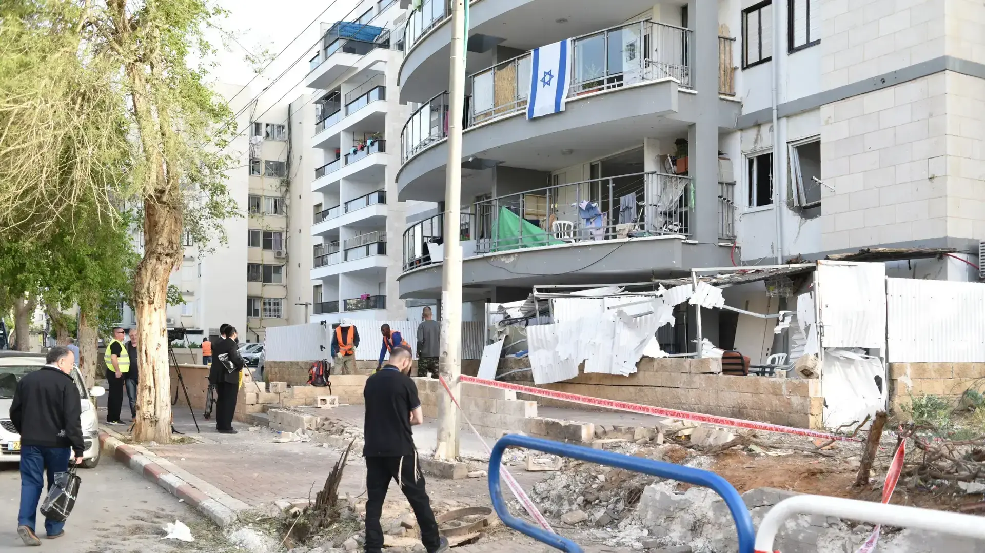 הזירה באשדוד שבה נהרג פנחס מנחם פשוזמן, 6 במאי 2019 הזירה באשדוד שבה נהרג פנחס מנחם פשוזמן, 6 במאי 2019