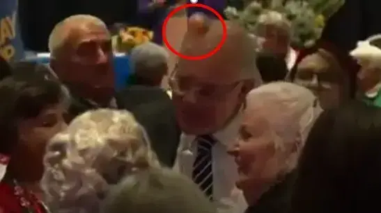 ביצה שנזרקה על ראשו של ראש ממשלת אוסטרליה סקוט מוריסון, 6 במאי 2019