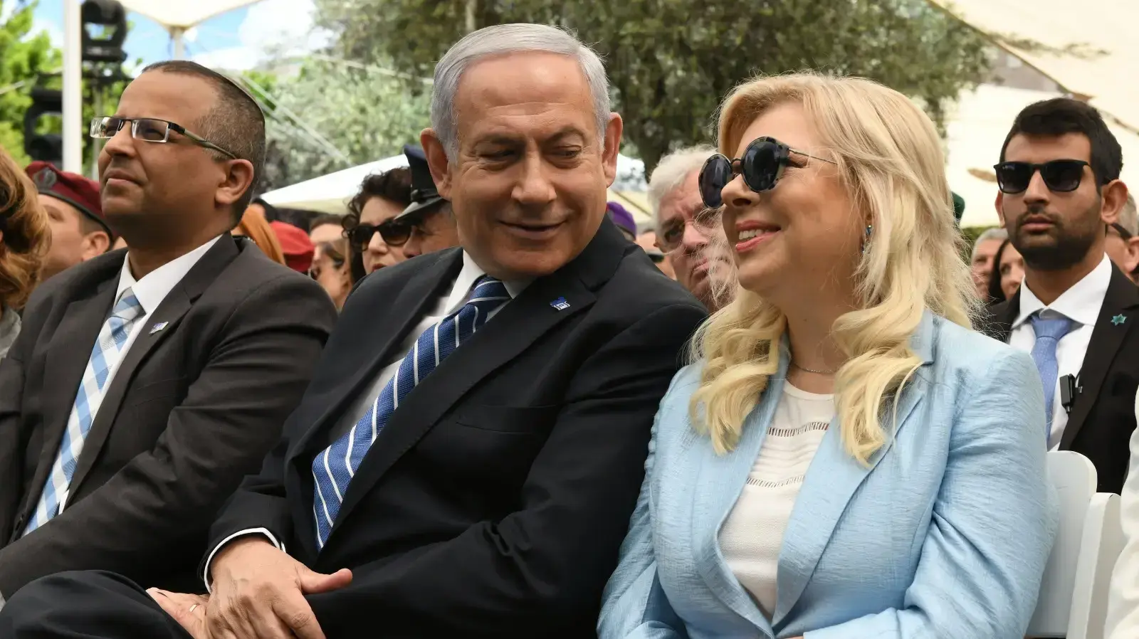 ראש הממשלה בנימין נתניהו ורעייתו הגב' שרה נתניהו בטקס חיילים מצטיינים, "כל ישראל מירושלים", בבית הנשיא, 9 במאי 2019 
