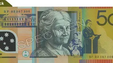 שטר של 50 דולר אוסטרלי עם תמונותה של אדית קוון 9 במאי 2019 
