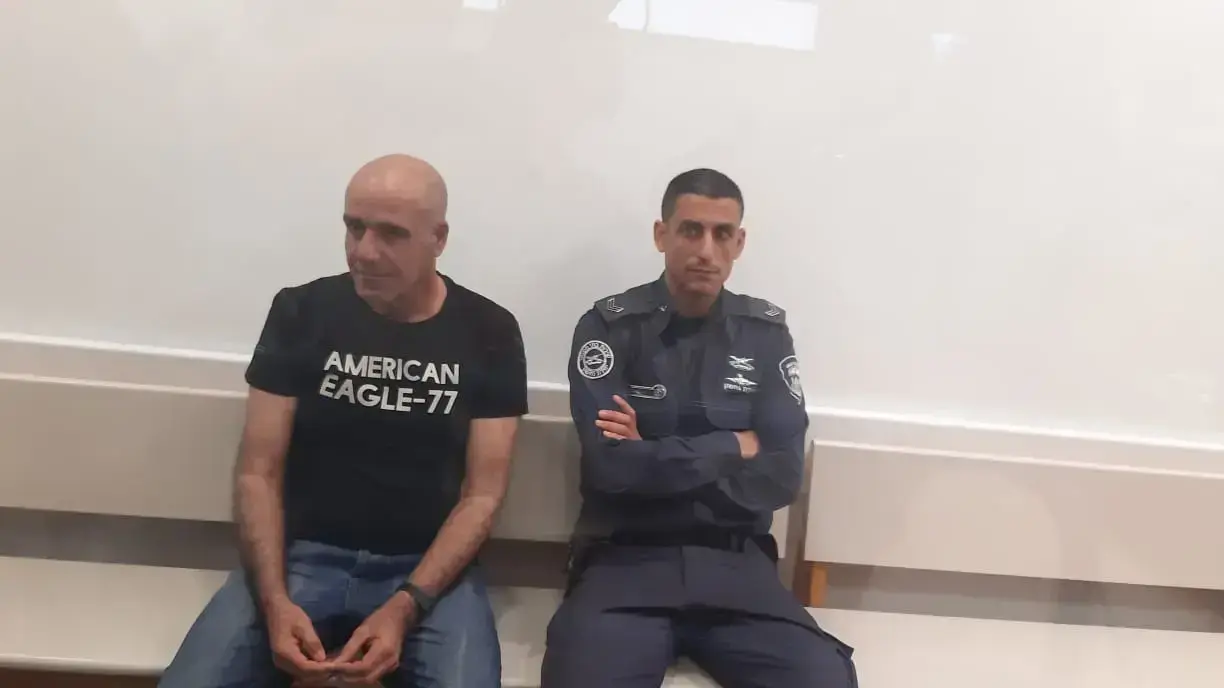 החשוד ברצח אופירה חיים במהלך דיון בענינו בבית המשפט המחוזי מרכז (לוד) 14 במאי 2019 
