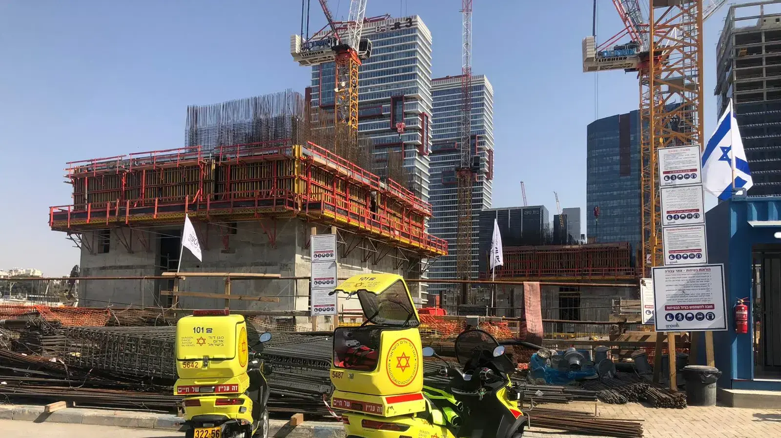 פועל נהרג לאחר שנפל מגובה של כ 3 קומות באתר בנייה בדרך ששת הימים בבני ברק. 16 במאי 2019 פועל נהרג לאחר שנפל מגובה של כ 3 קומות באתר בנייה בדרך ששת הימים בבני ברק. 16 במאי 2019