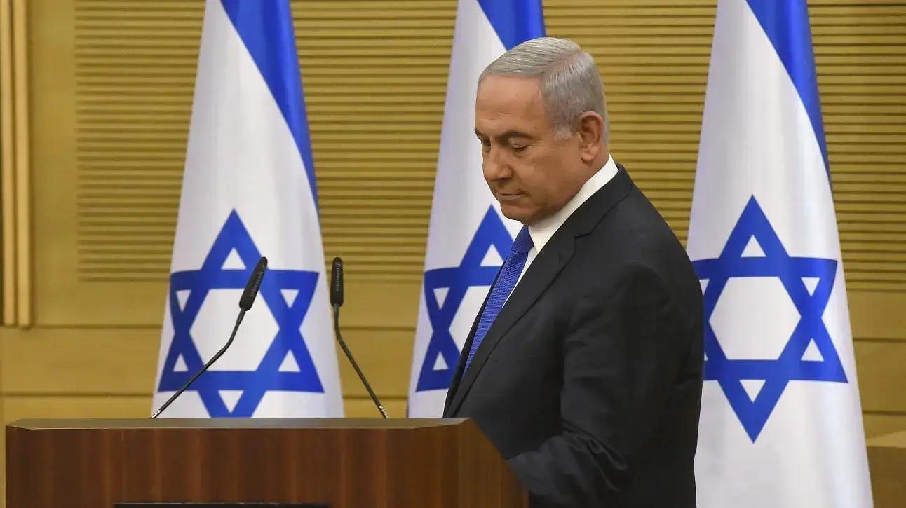 ראש הממשלה, בנימין נתניהו במהלך הצהרה לתקשורת 27 במאי 2019 ראש הממשלה, בנימין נתניהו במהלך הצהרה לתקשורת 27 במאי 2019