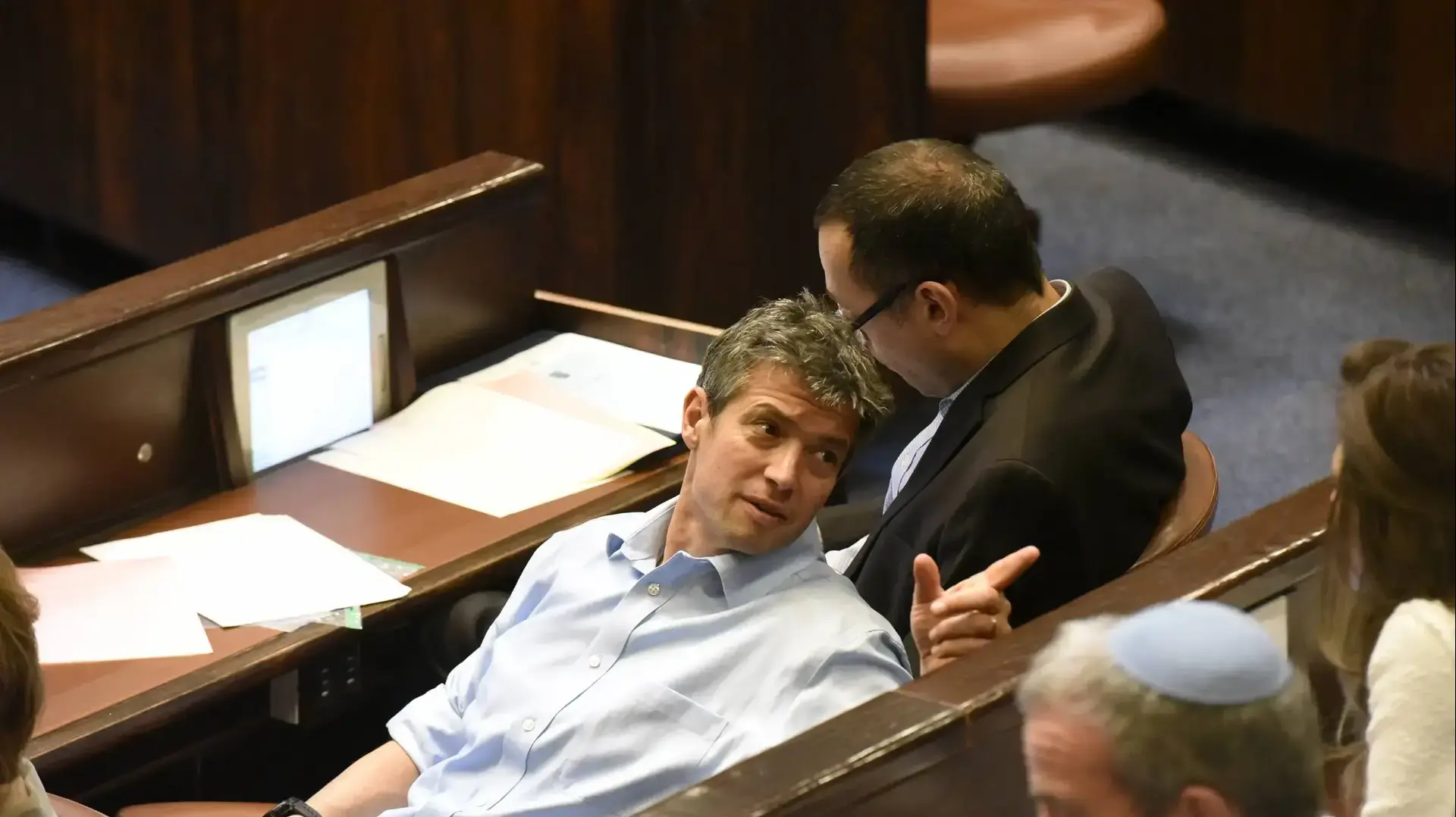 ח"כ יועז הנדל וצבי האוזר,מליאת הכנסת, 29 במאי 2019 ח"כ יועז הנדל וצבי האוזר,מליאת הכנסת, 29 במאי 2019