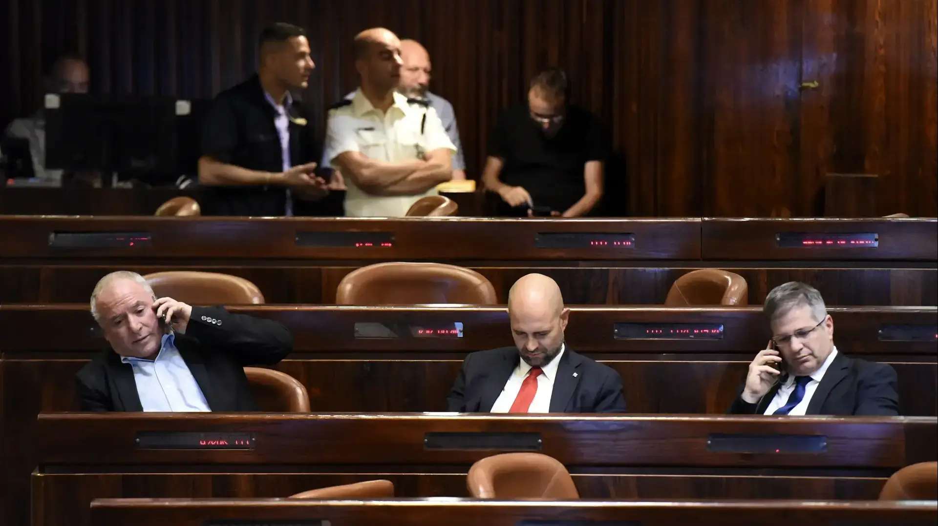 אמיר אוחנה, דודי אמסלם, יואב קיש,מליאת הכנסת, 29 במאי 2019 אמיר אוחנה, דודי אמסלם, יואב קיש,מליאת הכנסת, 29 במאי 2019