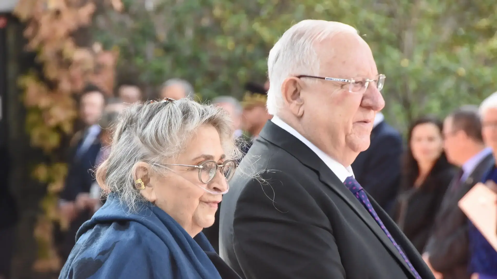 נחמה וראובן ריבלין בקבלת פנים לנשיא צ'כיה.פברואר 2018. נחמה וראובן ריבלין בקבלת פנים לנשיא צ'כיה.פברואר 2018.