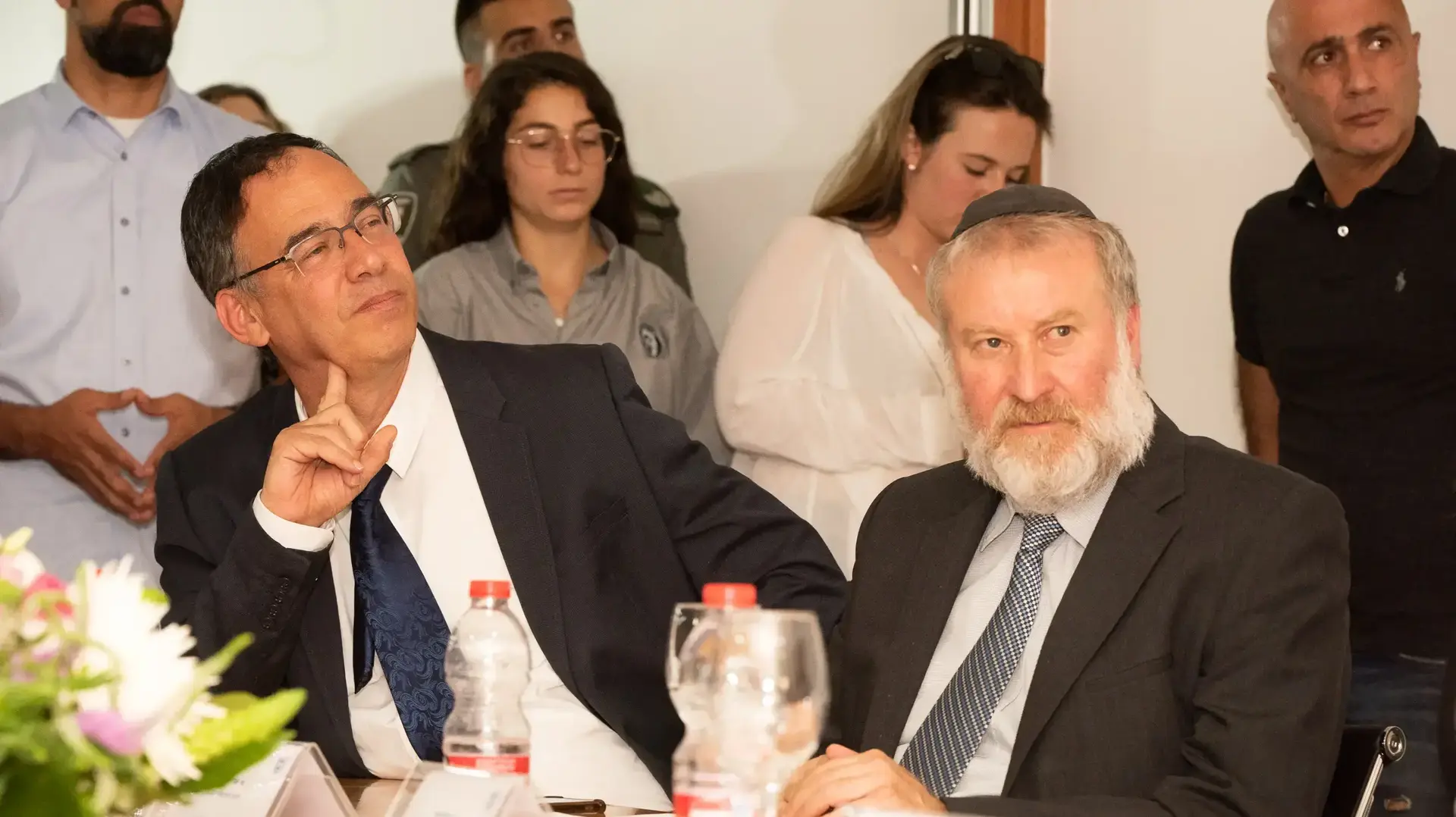 פרקליט המדינה שי ניצן והיועץ המשפטי לממשלה אביחי מנדלבליט בטקס פרידה משרת המשפטים היוצאת, איילת שקד, משרד המשפטים, ירושלים