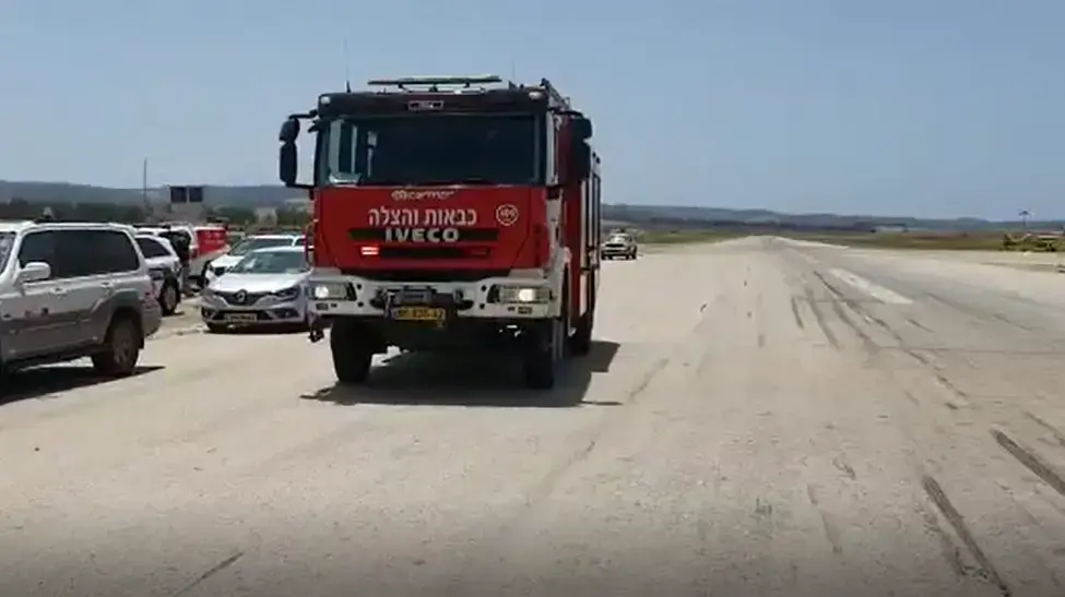 אזור התרסקות המטוס במנחת מגידו, 7 ביוני 2019 אזור התרסקות המטוס במנחת מגידו, 7 ביוני 2019