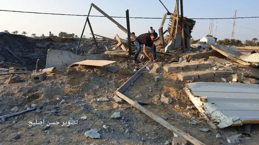 נמל חאן יונס לאחר הפצצת צה"ל יוני 2019 נמל חאן יונס לאחר הפצצת צה"ל יוני 2019