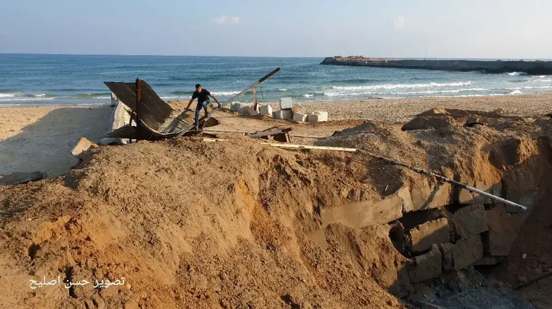 נמל חאן יונס ברצועת עזה לאחר הפצצת צה"ל נמל חאן יונס ברצועת עזה לאחר הפצצת צה"ל