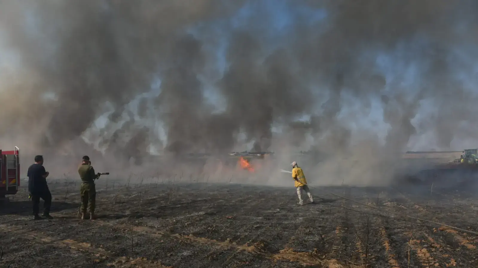 הצתה מבלון תבערה ליד נחל עוז 14 ביוני 2019 הצתה מבלון תבערה ליד נחל עוז 14 ביוני 2019