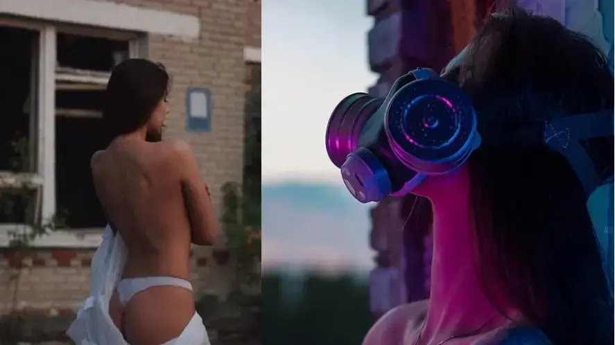 דוגמנית פרסמה תמונות שלה בעירום חלקי בהשראת האסון הגרעיני הגדול בהיסטוריה