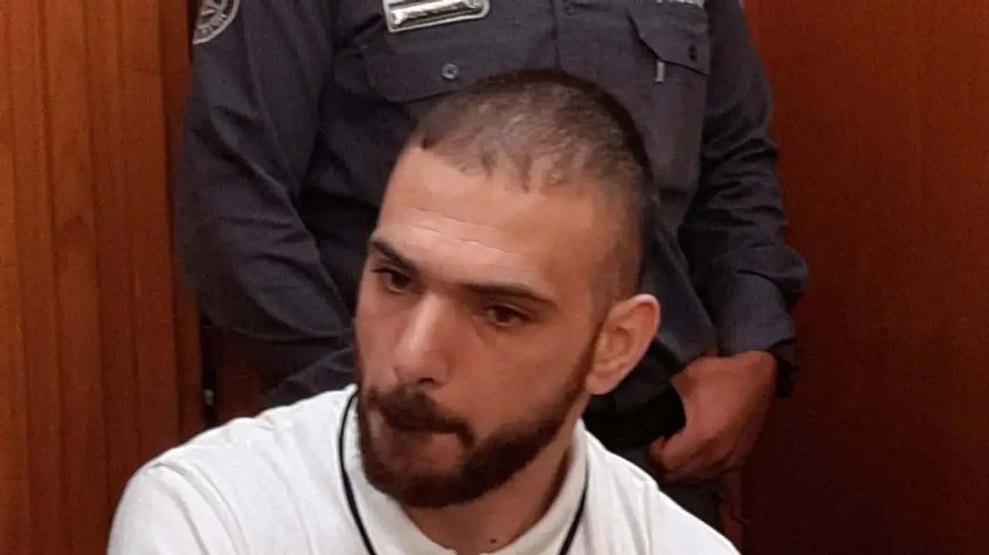 רוצח תהילה נגדר במהלך דיון בבגץ 17 ביוני 2019 רוצח תהילה נגדר במהלך דיון בבגץ 17 ביוני 2019