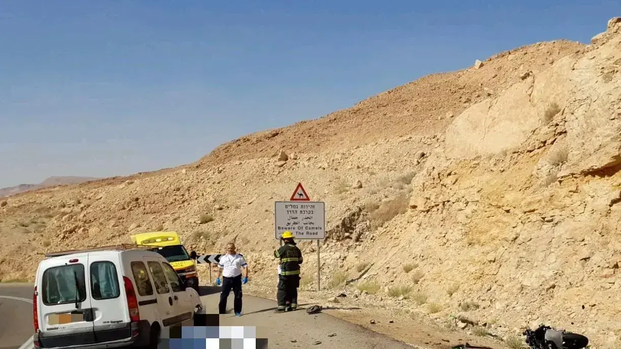 הרוג בן 40 בתאונת דרכים קשה בכביש 31 סמוך לערד, 22 יוני 2019 