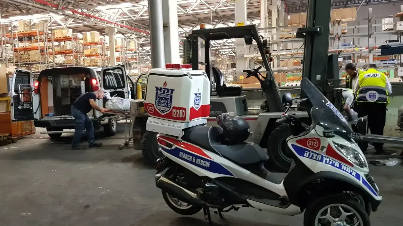 זירת תאונת העבודה בנתב״ג 23 ביוני 2019 זירת תאונת העבודה בנתב״ג 23 ביוני 2019