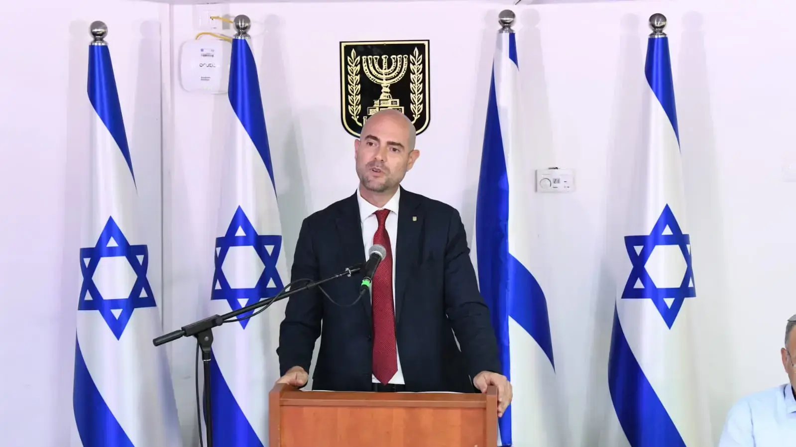 אמיר אוחנה במהלך טקס קבלת פנים לשר המשפטים, משרד המשפטים, ירושלים 23 ביוני 2019 אמיר אוחנה במהלך טקס קבלת פנים לשר המשפטים, משרד המשפטים, ירושלים 23 ביוני 2019