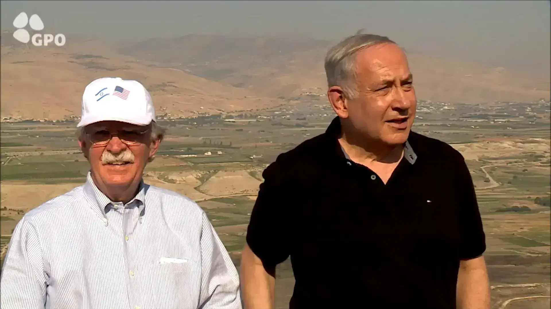 ראש הממשלה בנימין נתניהו והיועץ לביטחון לאומי האמריקני ג'ון בולטון קיימו סיור מוסק מעל מרחב ירושלים ובקעת הירדן , 23 ביוני 2019 ראש הממשלה בנימין נתניהו והיועץ לביטחון לאומי האמריקני ג'ון בולטון קיימו סיור מוסק מעל מרחב ירושלים ובקעת הירדן , 23 ביוני 2019