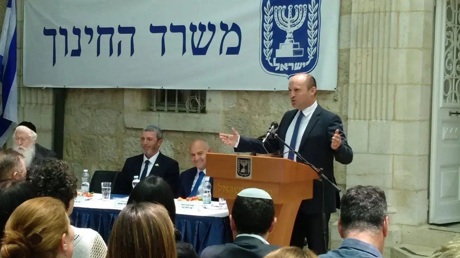 נפתלי בנט בטקס החלפת שרי החינוך, יוני 2019 נפתלי בנט בטקס החלפת שרי החינוך, יוני 2019