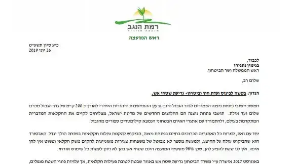בקשה לקיום כינוס ועדת חוץ וביטחון - גריעת שטחי אש בקשה לקיום כינוס ועדת חוץ וביטחון - גריעת שטחי אש