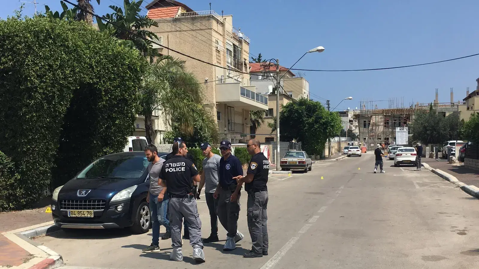 זירת הרצח ברחוב אושה בקרית מוצקין זירת הרצח ברחוב אושה בקרית מוצקין